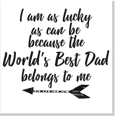 Best Dad belongs to me square card