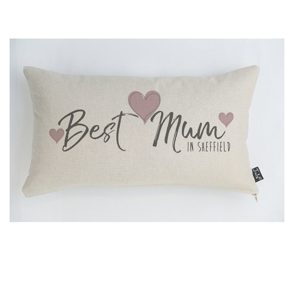Personalised Best Mum City cushion