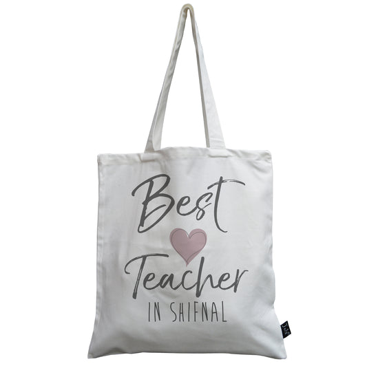 Personalised Best Teacher City Canvas Bag
