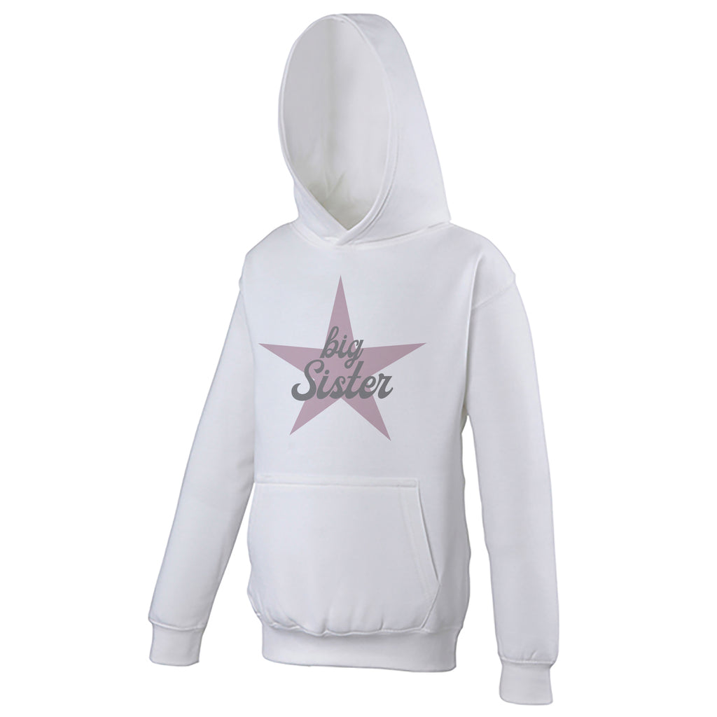 Cotton Kids Hoodie Big Sister Star