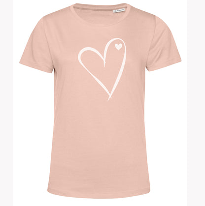 Organic Cotton T Shirt Heart