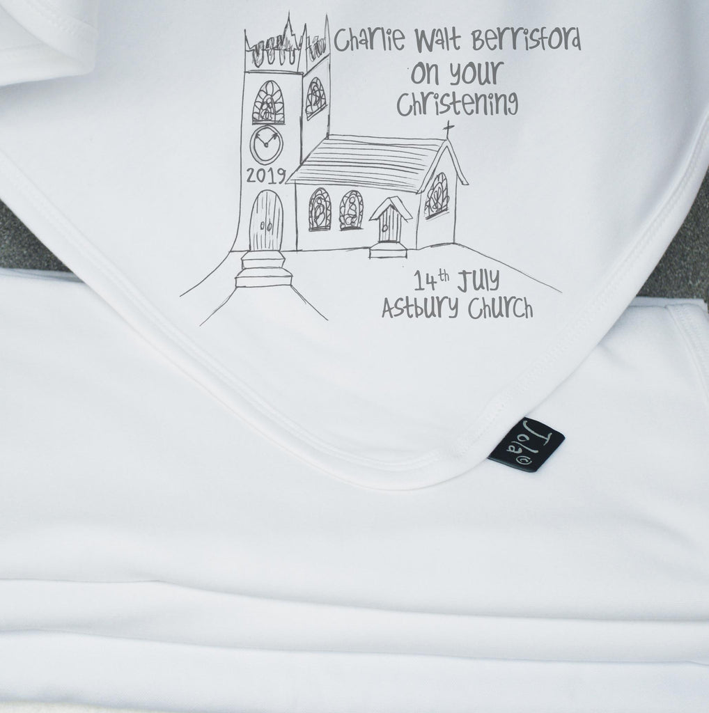 Personalised Church Christening Baby Blanket