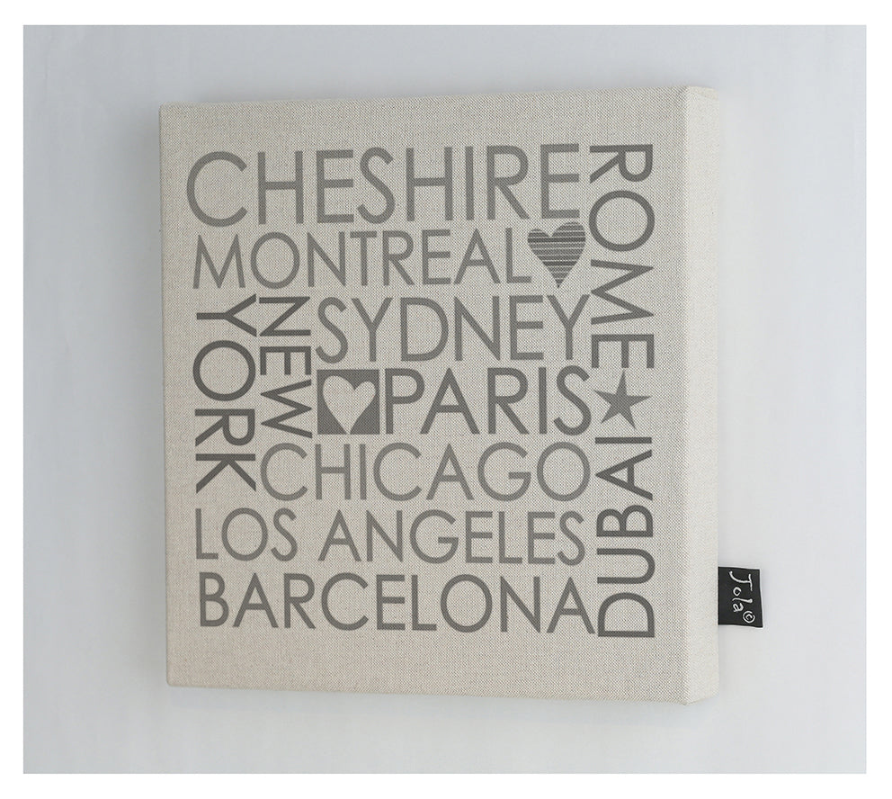 Personalised Block City Canvas Frame