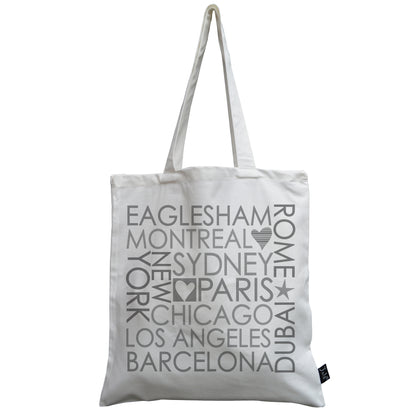 Personalised Block City canvas bag