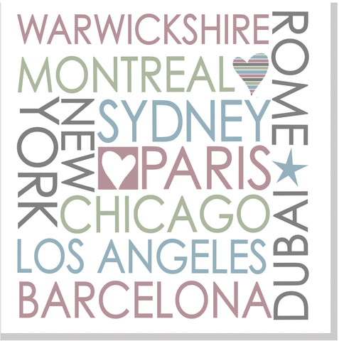Personalised Block City Card