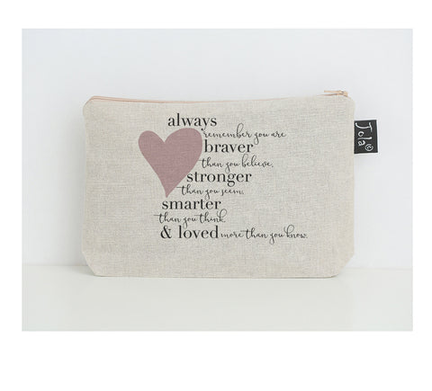 Braver small make up bag heart