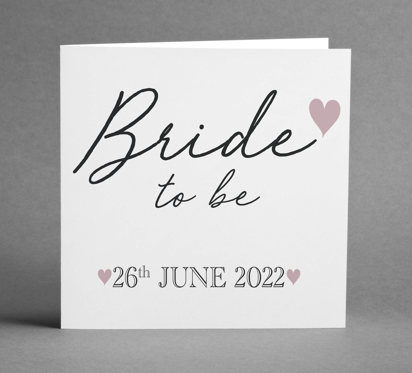 Personalised Bride Blush square card