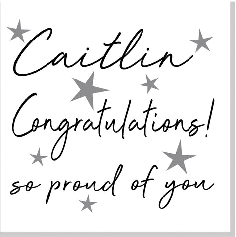 Personalised Congratulations Stars square card