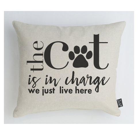 Cat in Charge cushion
