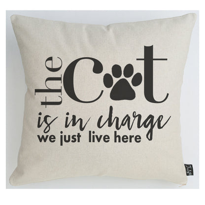 Cat in Charge cushion