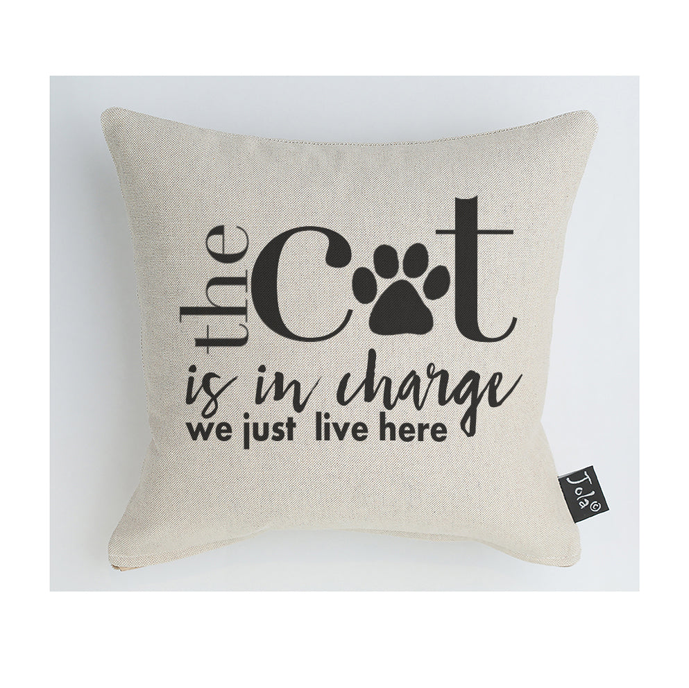 Cat in Charge cushion