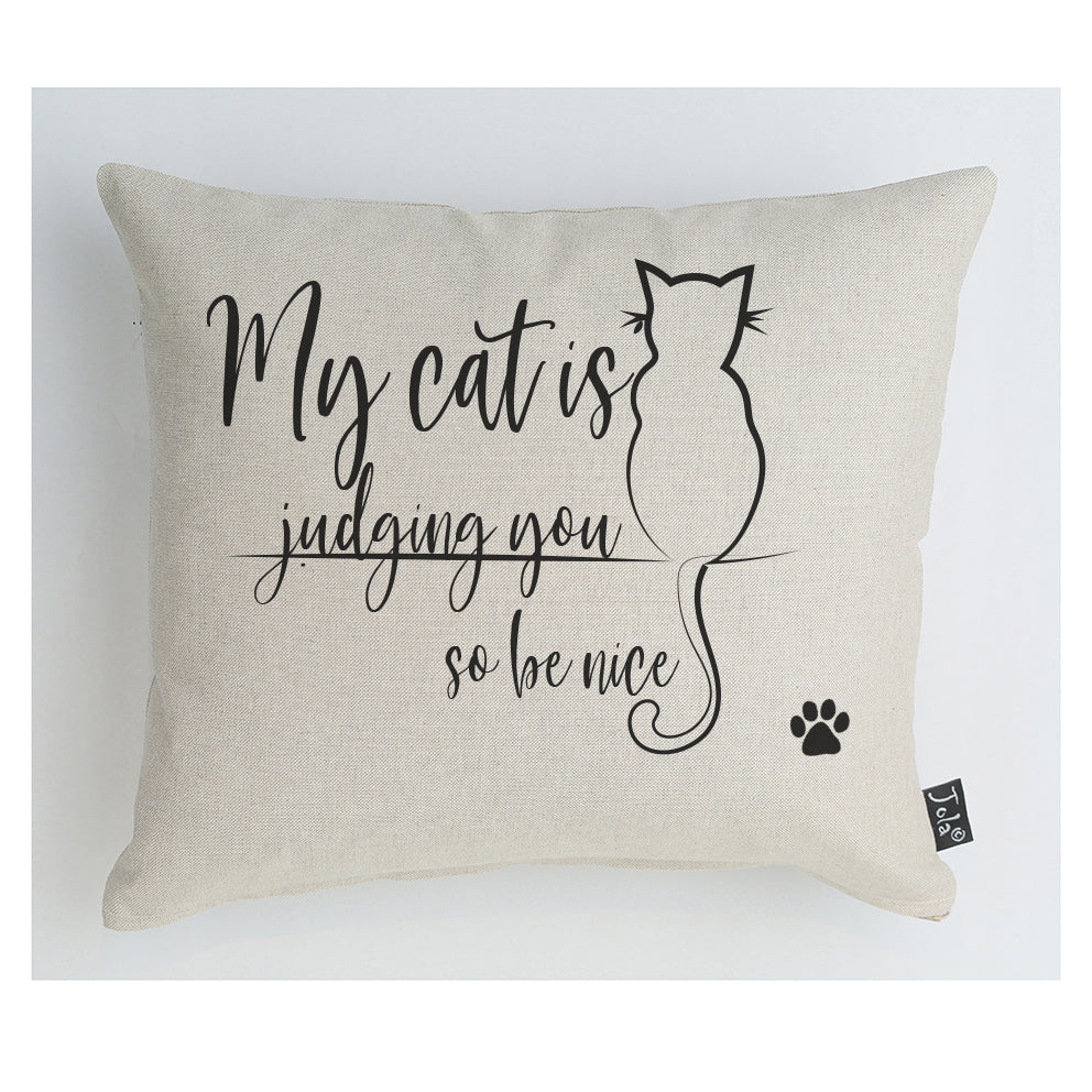 Cat Judging you cushion