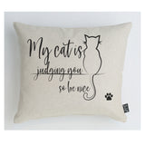 Cat Judging you cushion