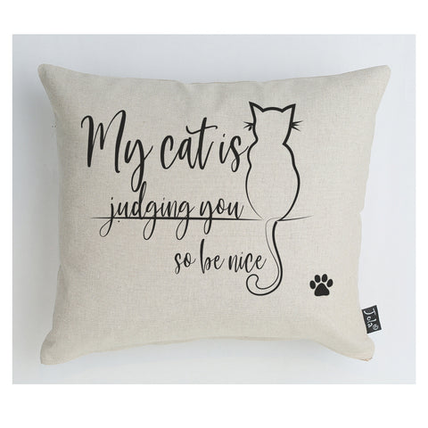 Cat Judging you cushion
