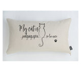 Cat Judging you cushion