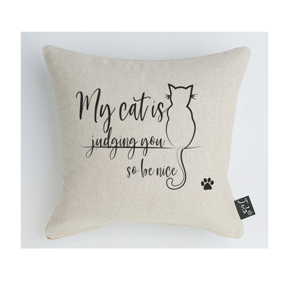 Cat Judging you cushion