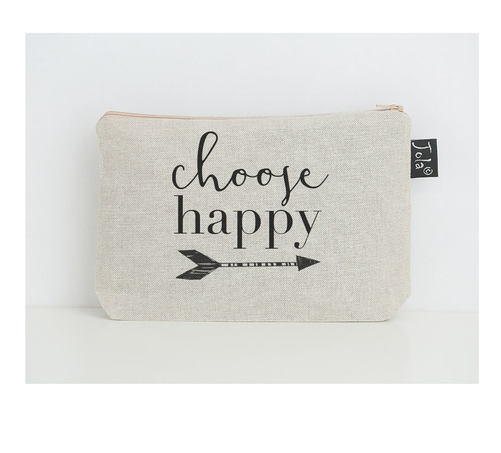 Choose Happy small make up bag
