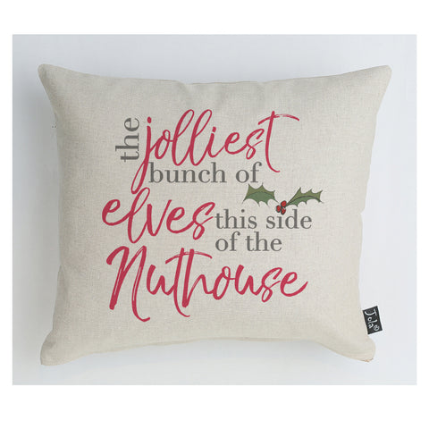 Nuthouse christmas cushion