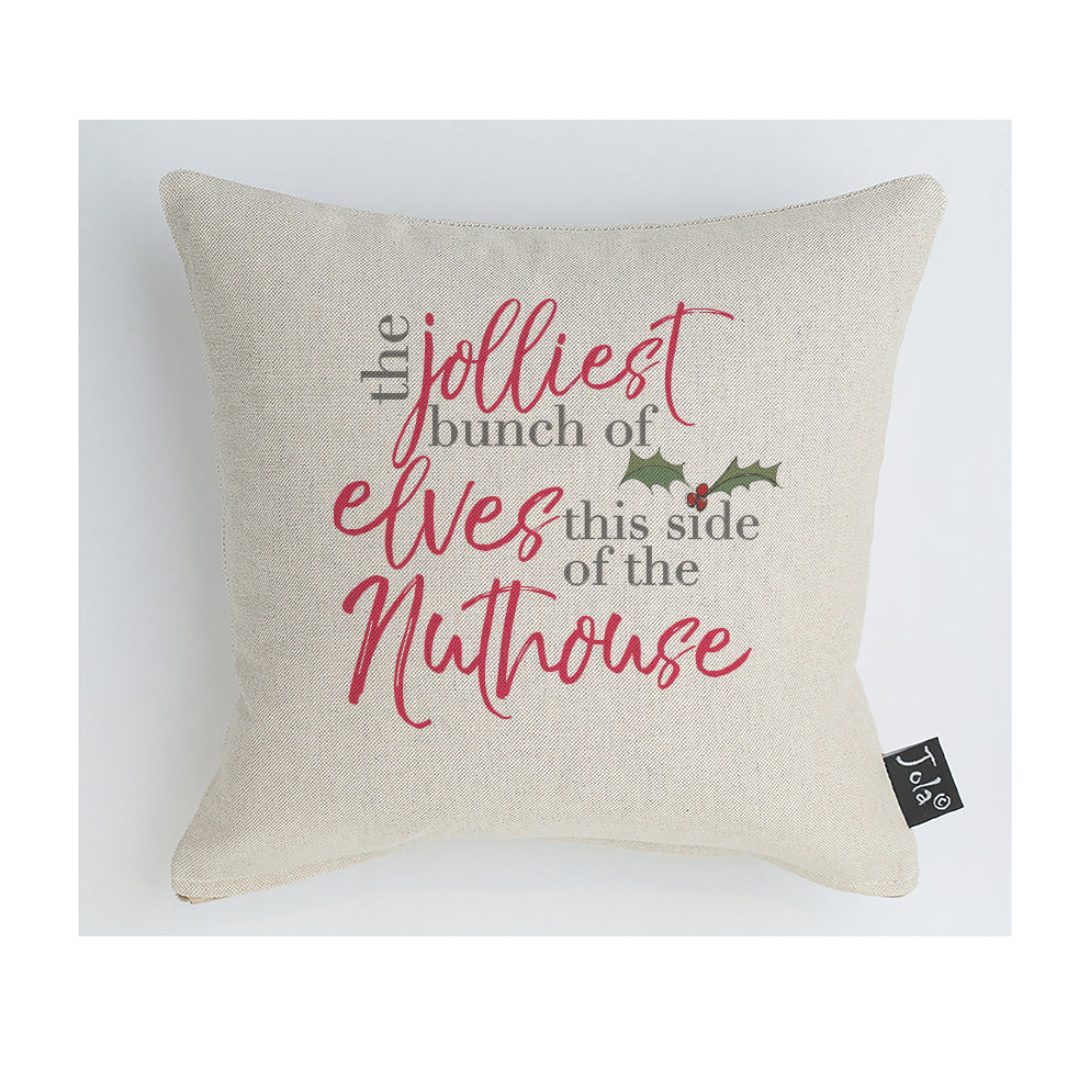 Nuthouse christmas cushion