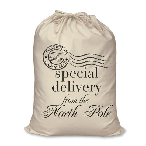 Christmas Sack special delivery Black