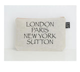 Personalised City Font 2 small Make up bag