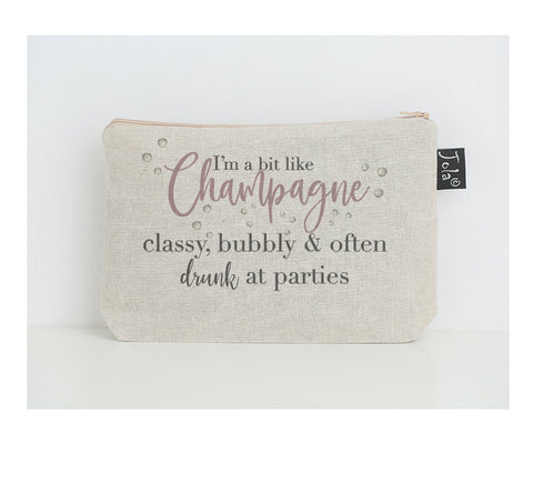 New Champagne classy small makeup bag