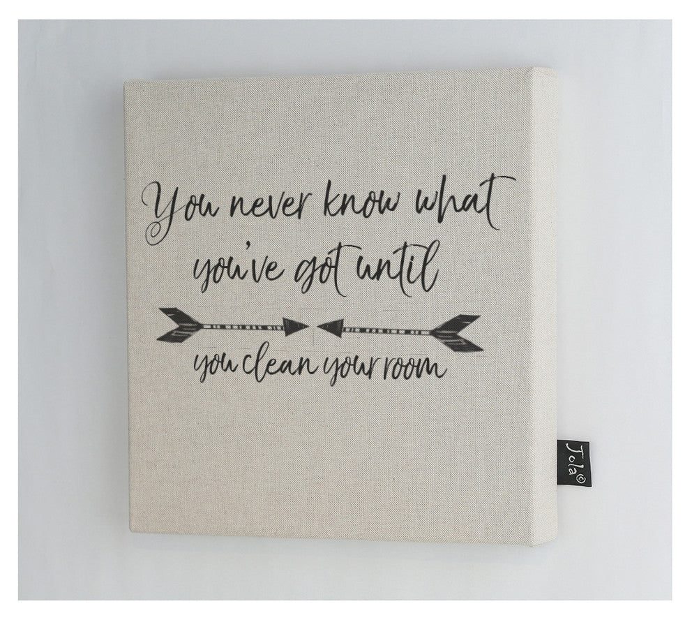 Clean room arrows canvas frame