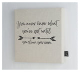 Clean room arrows canvas frame