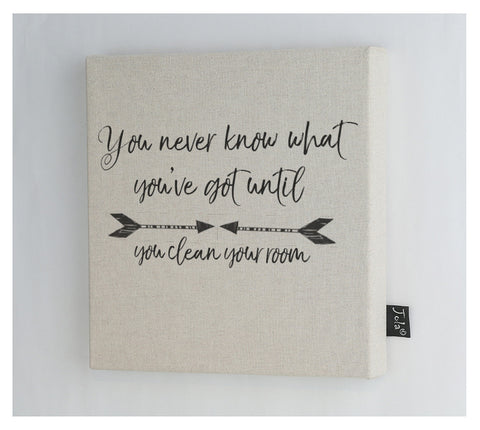Clean room arrows canvas frame
