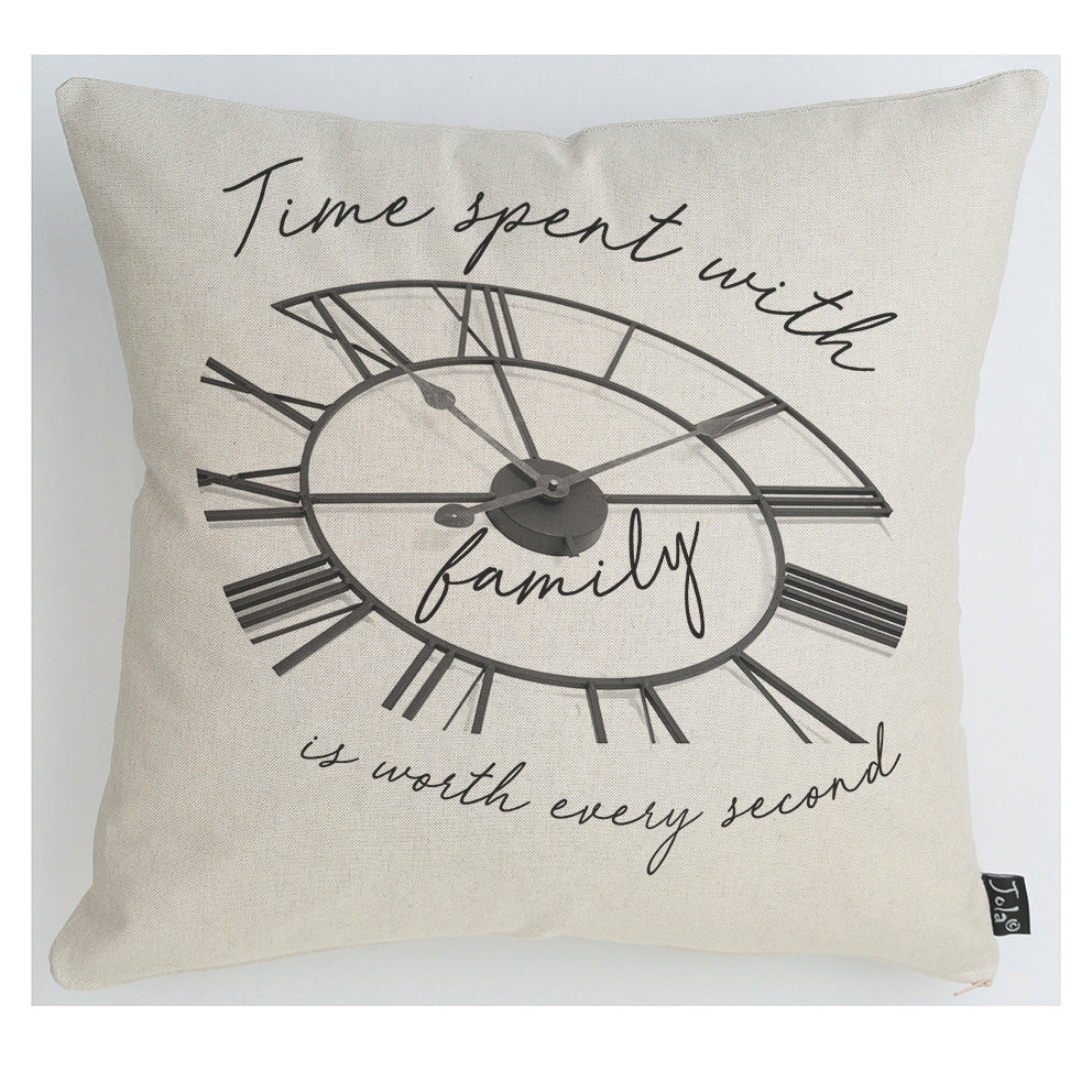 Family Time Clock cushion