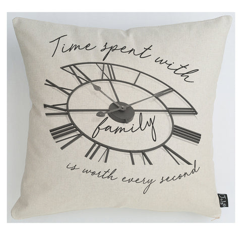 Family Time Clock cushion