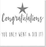 Congratulations you only went and did it square card