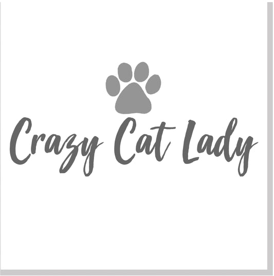 Crazy Cat lady square card