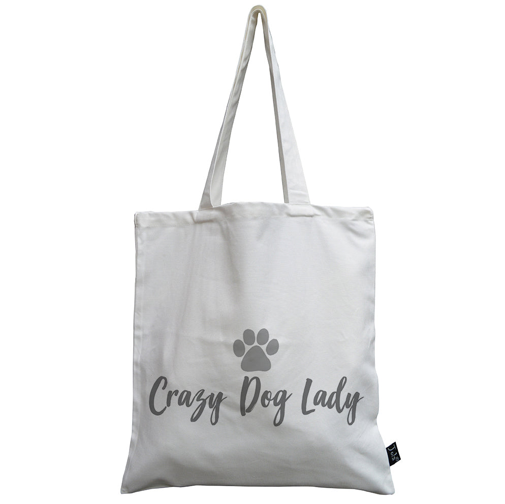 Crazy dog lady canvas bag