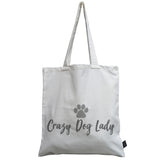 Crazy dog lady canvas bag