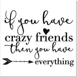 Crazy Friends square card
