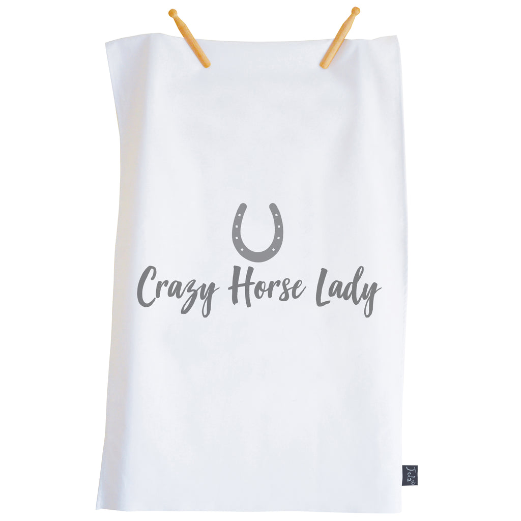 Crazy Horse Lady Tea towel