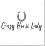 Crazy Horse lady square card
