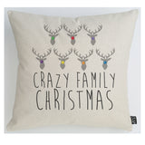 Crazy Family Christmas Reindeer cushion