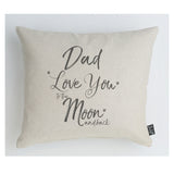 Dad Love you to the Moon sparkly cushion