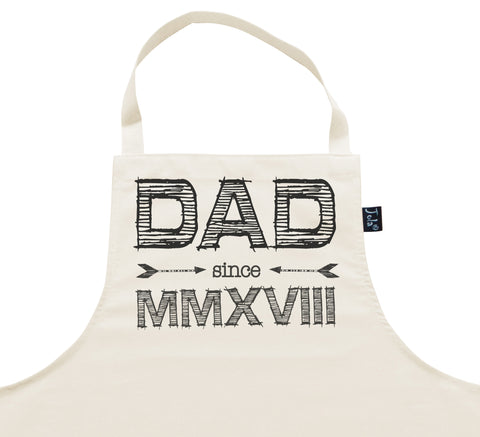 Daddy since 2018 Roman Numerals Apron