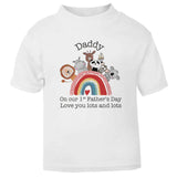 Daddy 1st Father's Day  Rainbow Animals