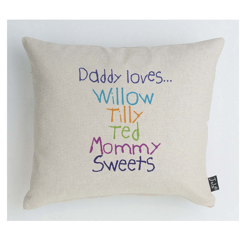 Daddy Loves cushion - Jola Designs
