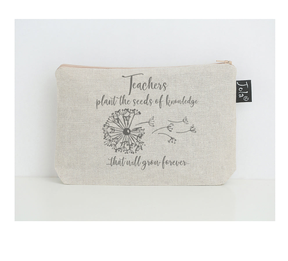 Dandelion Teacher small make up bag