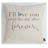 Day after forever blue heart cushion