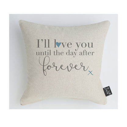 Day after forever blue heart cushion