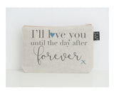 Day after forever small make up bag blue heart