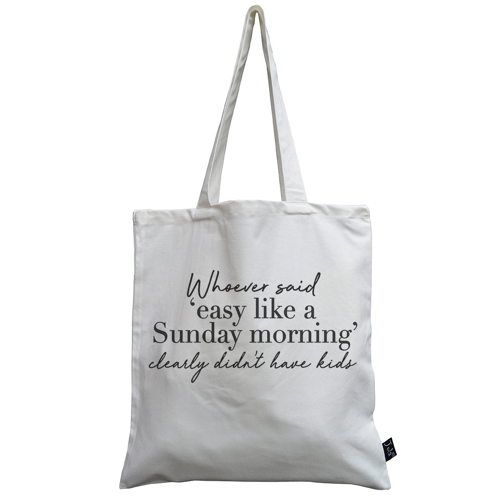 Easy like Sunday morning canvas bag