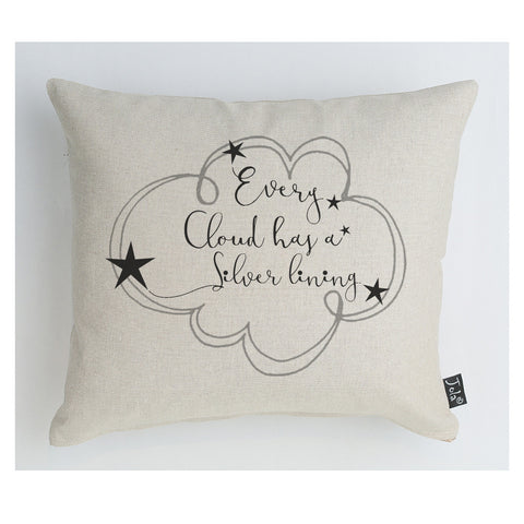 Every cloud has a Silver Lining cushion