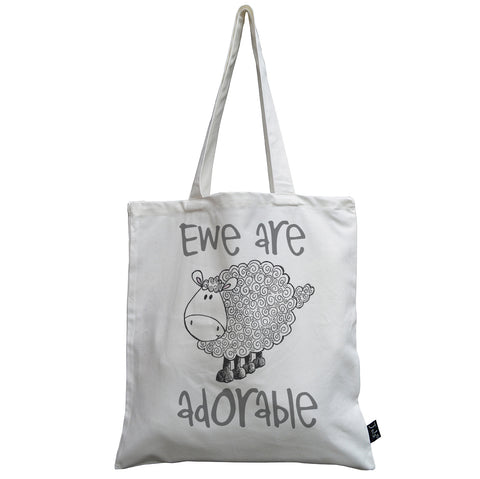 Ewe are adorable canvas bag